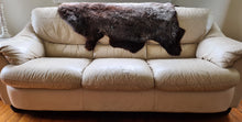 Load image into Gallery viewer, Naturally beautiful - undyed sheepskin rug - Extra large brown/black with grey/white hues. 100cm