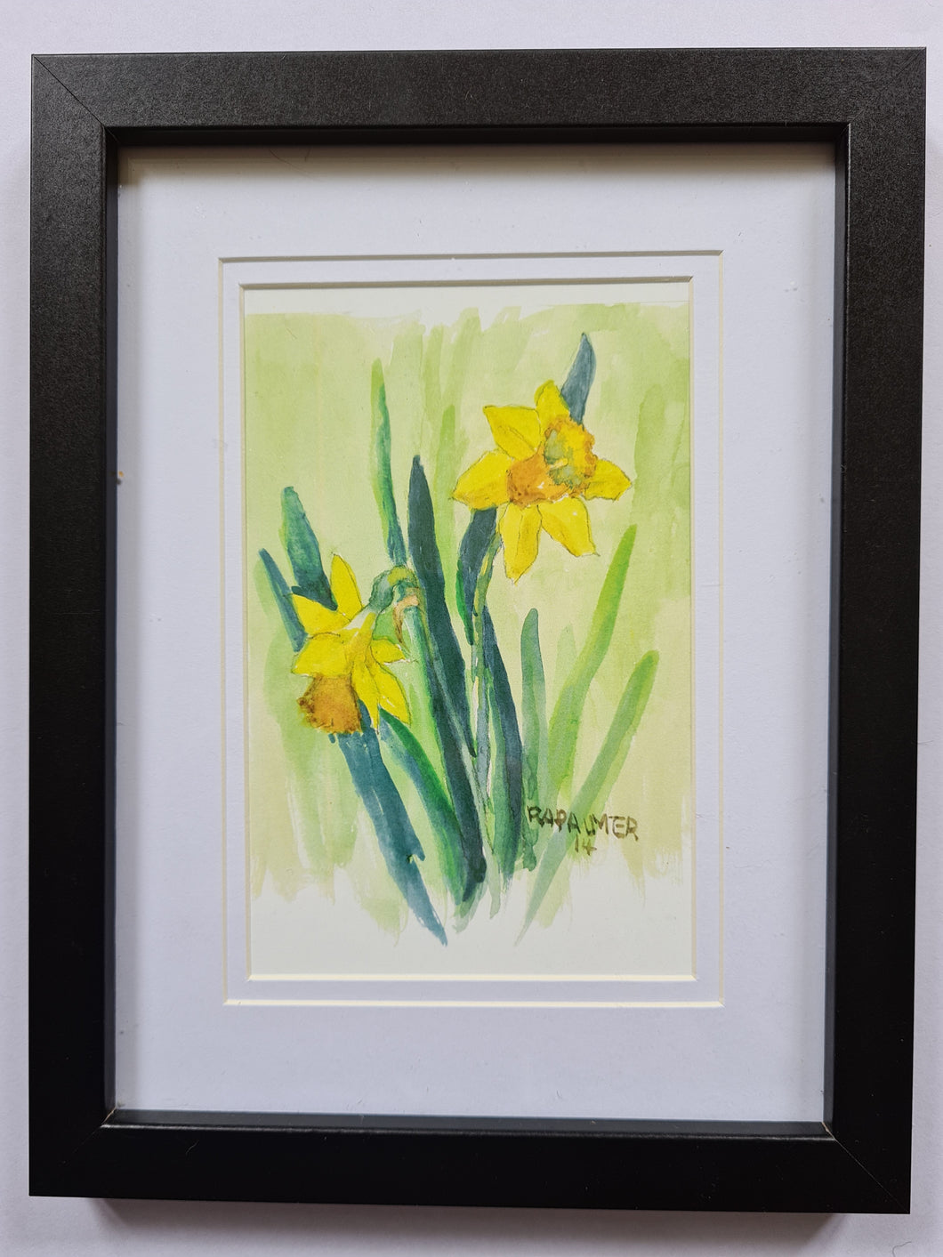 Daffodils, Ruth Palmer - Framed art print 15cmx20cm