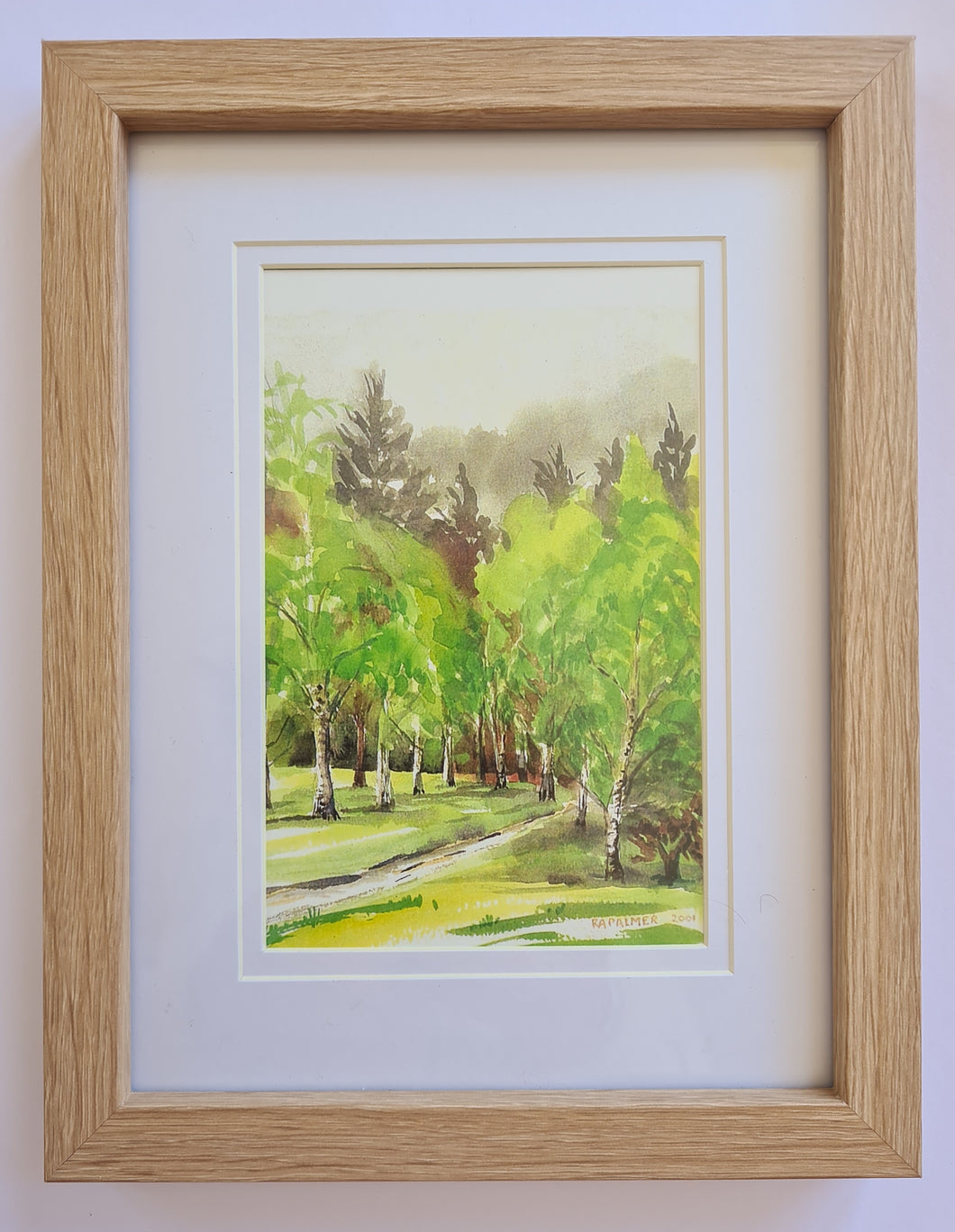 Hamner in the spring. Ruth Palmer, Framed art print - 15cmx20cm