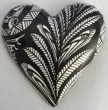 Load image into Gallery viewer, Decorative Heart - Silver Fern. From NZ with Love. 11cm
